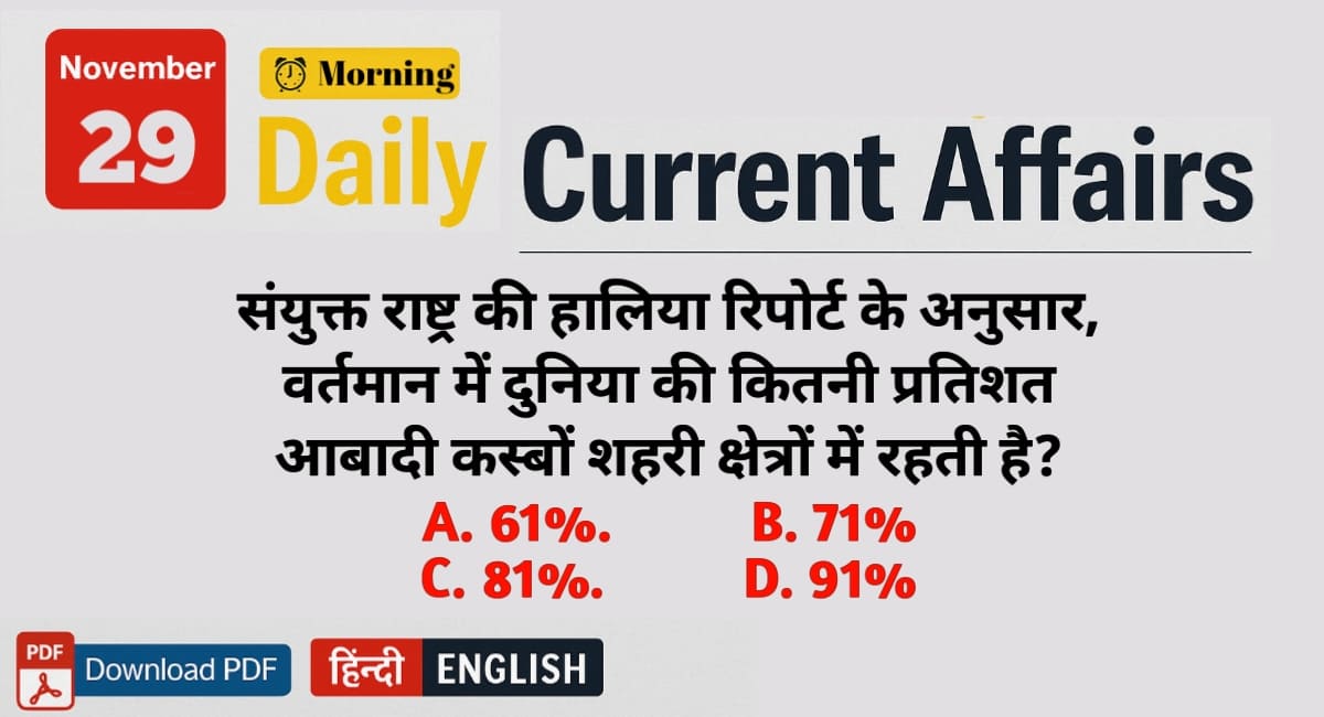 29 November 2025 Current Affairs | Today Current Affairs in Hindi | GK ...